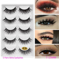 3D 5 Pairs Mink Eyelashes extension