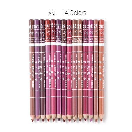 12/14pc Colors Professional Lipliner Pencil