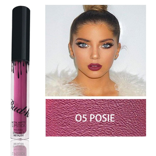 BUD K Hot Brand Lip Gloss +Lip Pencil 2PCS/SET Cosmetics Makeup Waterproof Lipstick Long Lasting Liquid Matte Lipstick For Women