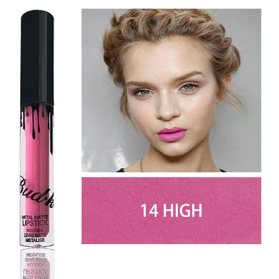 BUD K Hot Brand Lip Gloss +Lip Pencil 2PCS/SET Cosmetics Makeup Waterproof Lipstick Long Lasting Liquid Matte Lipstick For Women