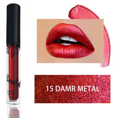 BUD K Hot Brand Lip Gloss +Lip Pencil 2PCS/SET Cosmetics Makeup Waterproof Lipstick Long Lasting Liquid Matte Lipstick For Women