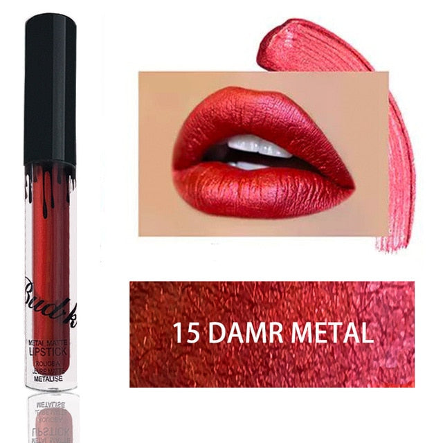 BUD K Hot Brand Lip Gloss +Lip Pencil 2PCS/SET Cosmetics Makeup Waterproof Lipstick Long Lasting Liquid Matte Lipstick For Women