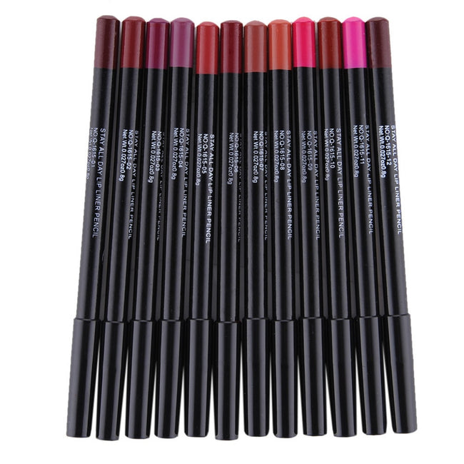 12pcs/set Professional Matte Lip Liner