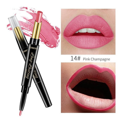 2 In 1 Dubbele Hoofd Lipstick Lip Liner