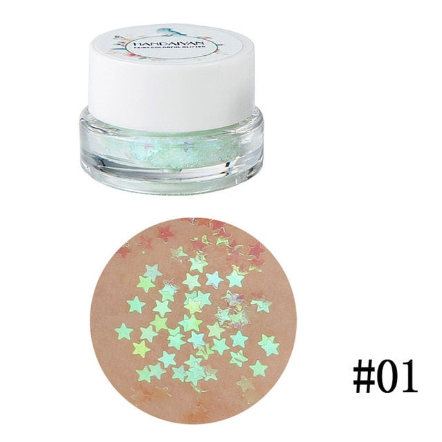 Sticky Glitter Sequin Woman Make Up