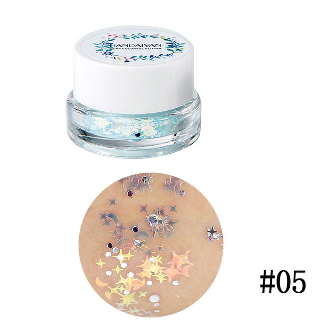 Sticky Glitter Sequin Woman Make Up