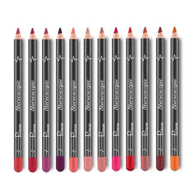 Sexy Matte Lip Stick Lip Liner Pencil Set