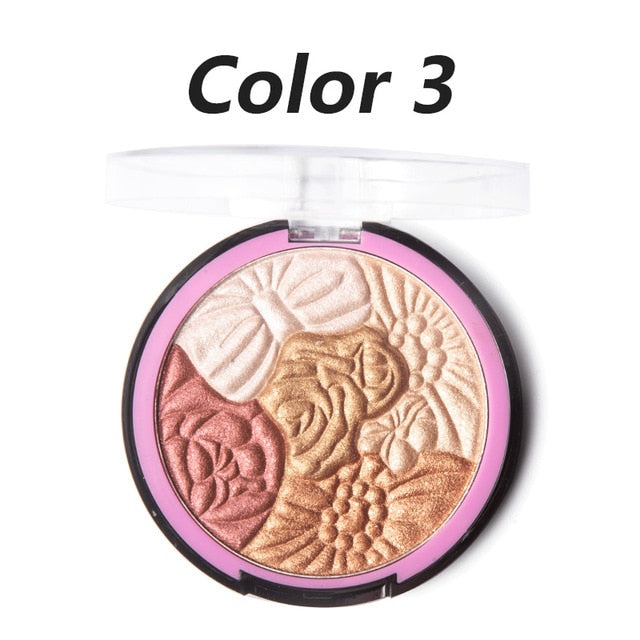 5 colors face highlighter palette shimmer glitter