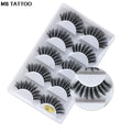 3D 5 Pairs Mink Eyelashes extension