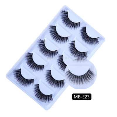 3D 5 Pairs Mink Eyelashes extension