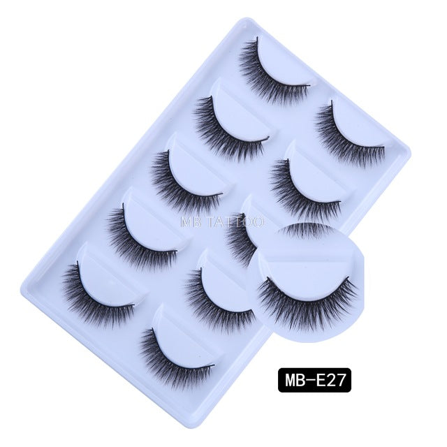 3D 5 Pairs Mink Eyelashes extension