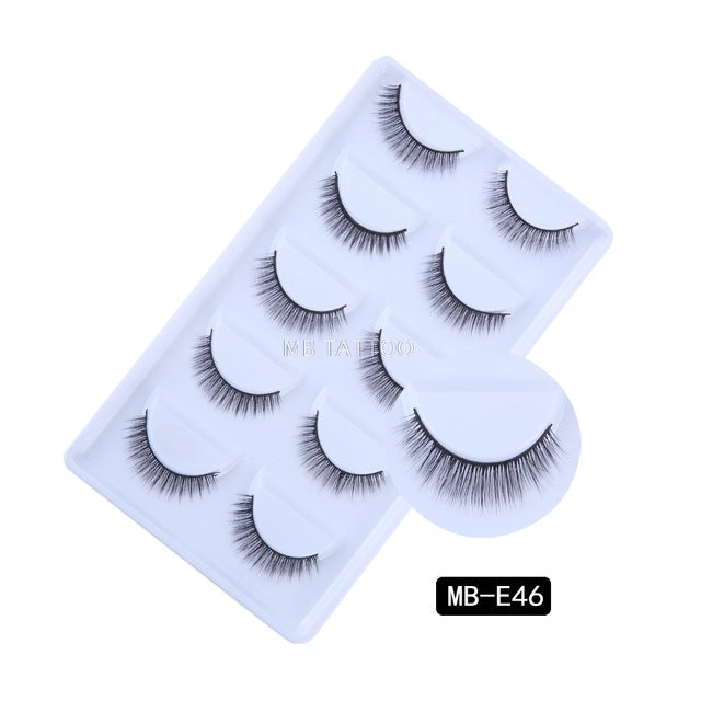 3D 5 Pairs Mink Eyelashes extension