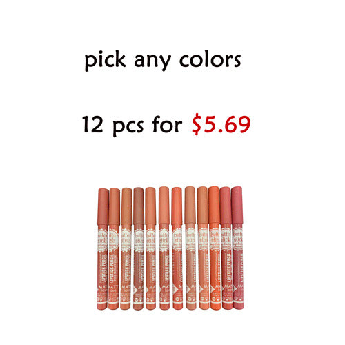 Waterproof Long Lasting 12 colors Lip Liner